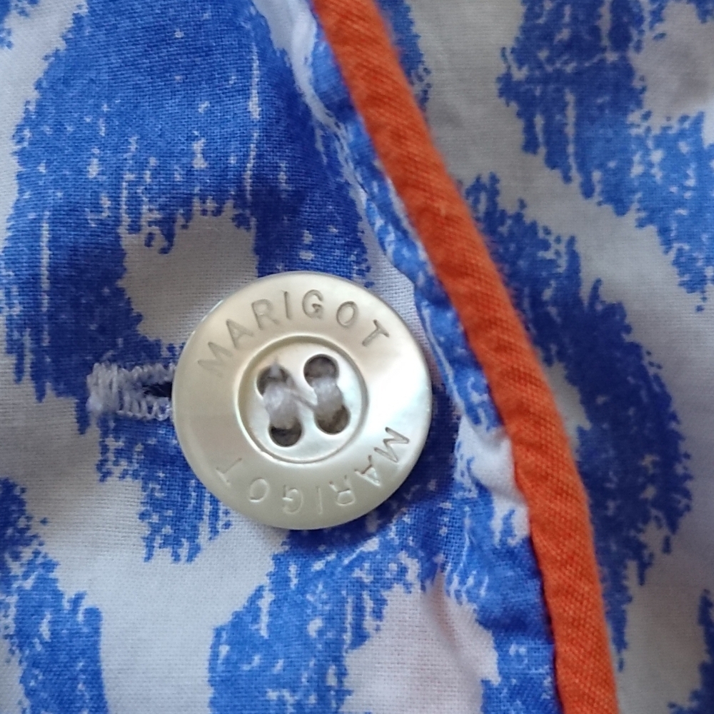 Marigot the Blue and white Patterned classic Pajama nightshirt size L - Picture 11 of 15